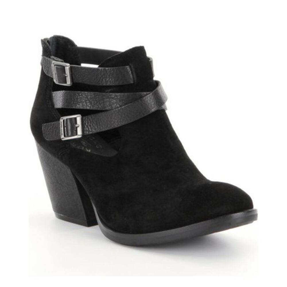 Kork Ease Stina Suede Leather Strappy Boots Size 7.5